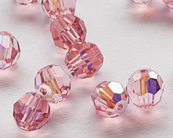  swarovski 5000 5mm light rose ab round bead 