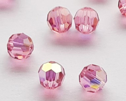  swarovski 5000 5mm rose ab round bead 