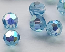  swarovski 5000 5mm aquamarine ab round bead 
