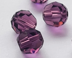  swarovski 5000 5mm amethyst round bead 