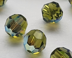  swarovski 5000 5mm olivine ab round bead 