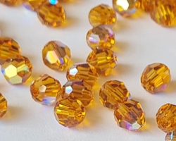 swarovski 5000 5mm topaz ab round bead