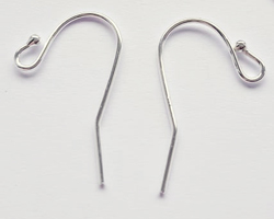  pair(s) of sterling silver, stamped 925, french earwires, wire has a diameter of 0.75mm, total length is 21mm 