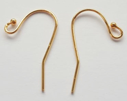  pair(s) of vermeil stamped 925, french earwires, wire has a diameter of 0.75mm, total length is 21mm 