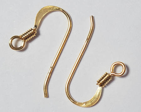  pair(s) of vermeil, stamped 925, coil earwires with open ring, wire diameter is 0.7mm, total length 19mm [vermeil is gold plated sterling silver] 