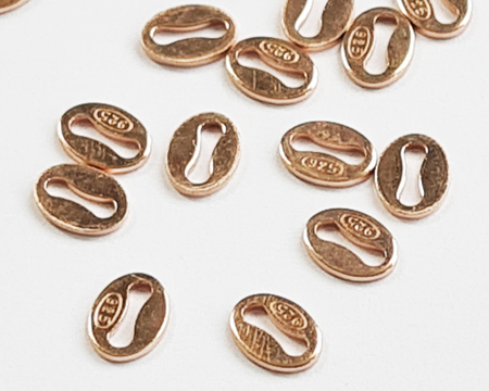<7.75g/100> ROSE VERMEIL heavyweight 5.8mm stamped 925 bracelet/pendant quality link