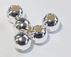  <3.6g/100> ECONOMY sterling silver 3mm round bead, 1.2mm hole 