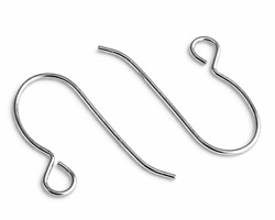  pair(s) of mid-weight stamped 925 french sterling silver earwires, 24mm long, wire diameter is 0.7mm 