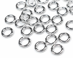  silver filled 4mm closed jump ring, wire thickness 0.9mm, inside diameter 2.2mm 