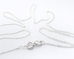  ready made sterling silver necklace - 18 inch length - curb chain, 0.55mm x 1mm - a very smooth, sleek chain, perfect for pendants 