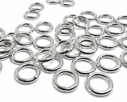  sterling silver closed jumpring, 7mm outside diameter, 1.2mm thickness, 4.6mm internal diameter 