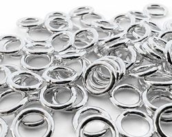  sterling silver closed jumpring, 5.5mm outside diameter, 1mm thickness, 3.5mm internal diameter 